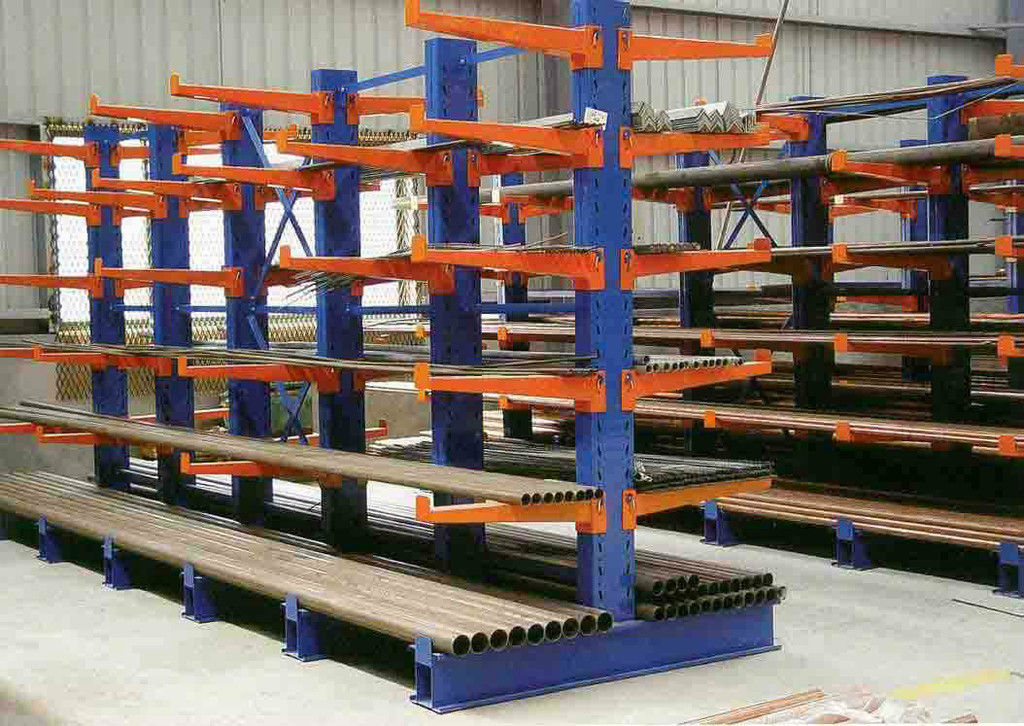 Mult Tiers Carbon Steel Cantilever Pallet Racking Kapasitas Beban