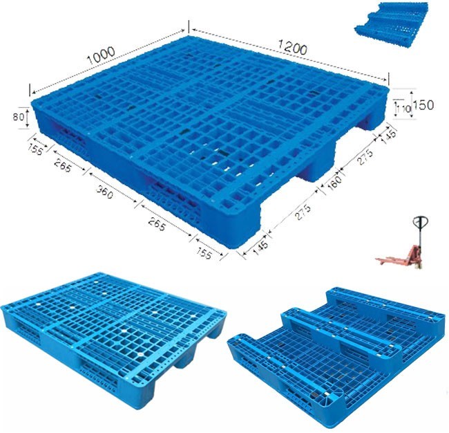 Pallet Plastik Industri Hdpe Untuk Ekspor 4 Penyimpanan Plastik Masuk Palet Daur Ulang