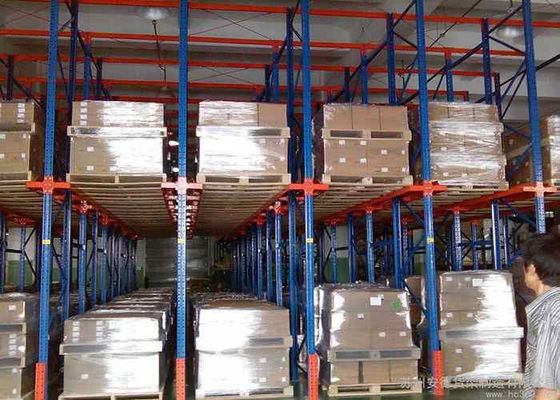 kualitas  Metal Drive In Pallet Racking Manufacturers 1500kg/Pallet Warehouse Shelving System pabrik