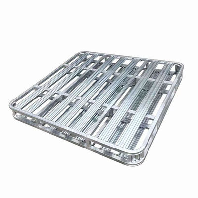 kualitas  Galvanized Heavy Duty Steel Pallet Warehouse Storage Stackable Metal Pallets pabrik