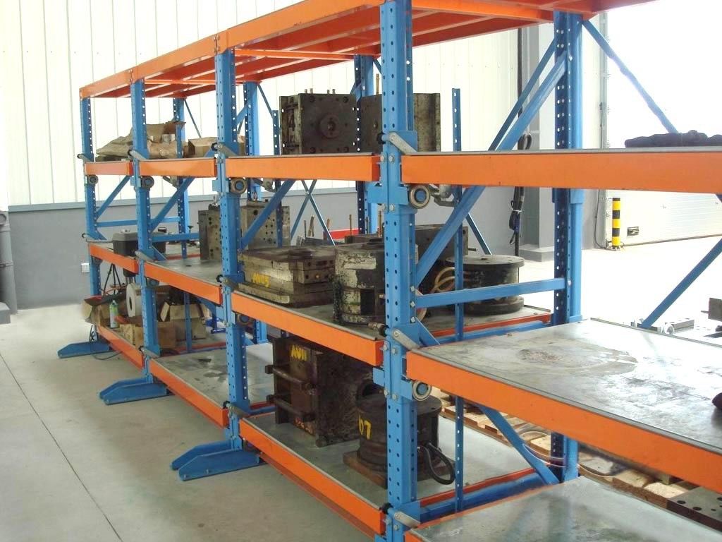 Sistem rak penyimpanan cetakan yang dapat disesuaikan untuk industri cetakan plastik 2T beban berat