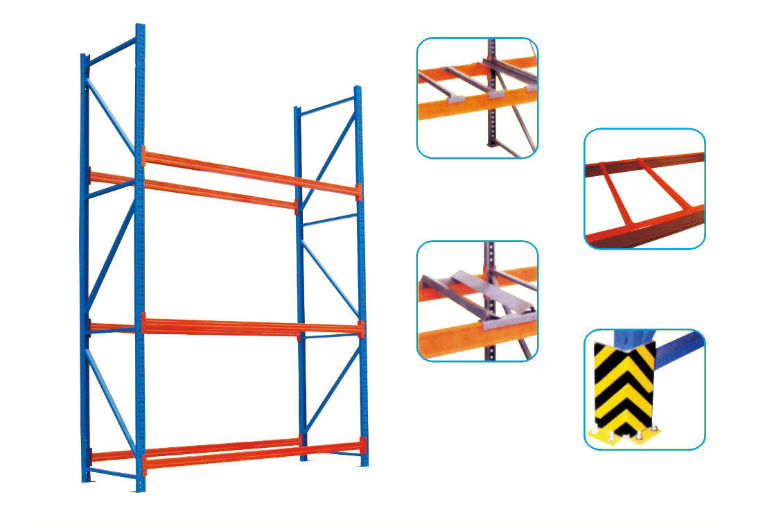 6000mm Tinggi Panjang Span Heavy Duty Storage Racks Dengan Powder Coat Paint Finish