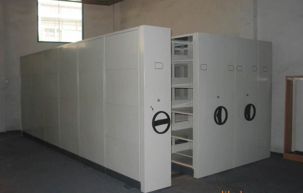 Steel Rolling High Density File Storage Systems Untuk Perpustakaan / Sekolah / Kantor / Bank