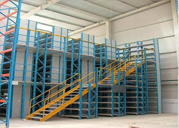 Pallet Rack Mendukung Mezzanine, Gudang Baja Mezzanine Lantai Untuk Penyimpanan