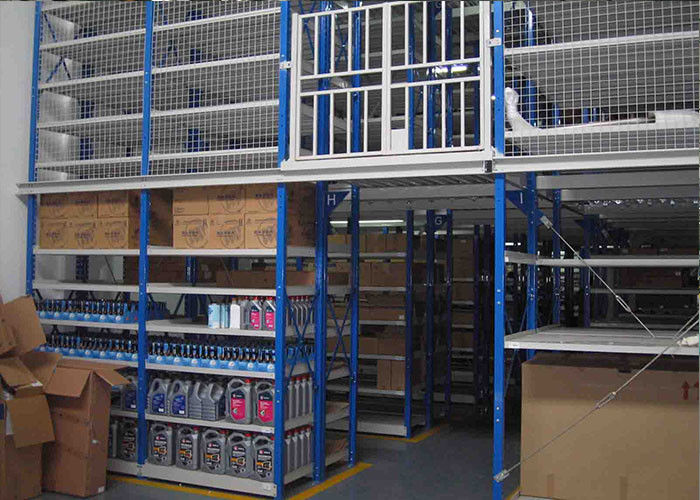 Rack yang didukung Mezzanine Industri Steel Storage Racks Cold Rolled dengan Racking Frame