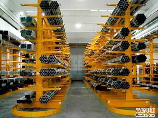 Steel Pipe Cantilever Pallet Racking, Sistem Racking Cantilever Tugas Berat