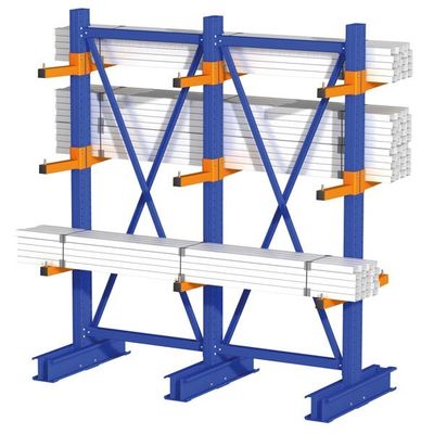 Steel Pipe Cantilever Pallet Racking, Sistem Racking Cantilever Tugas Berat
