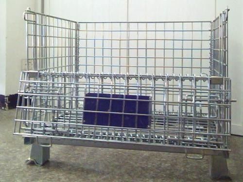 Galvanis Wire Mesh Pallet Cage Lipat Stackable Lipat Pallet Cages