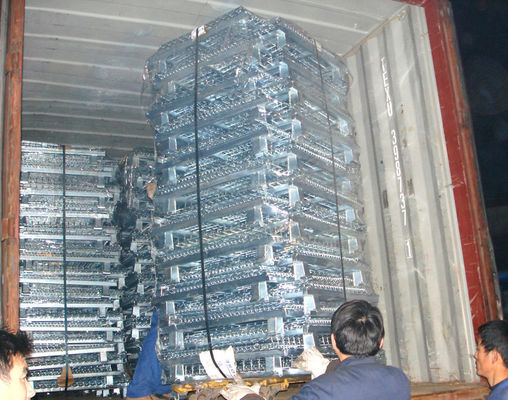 Galvanis Wire Mesh Pallet Cage Lipat Stackable Lipat Pallet Cages