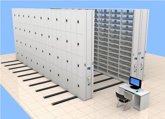 Steel Rolling High Density File Storage Systems Untuk Perpustakaan / Sekolah / Kantor / Bank
