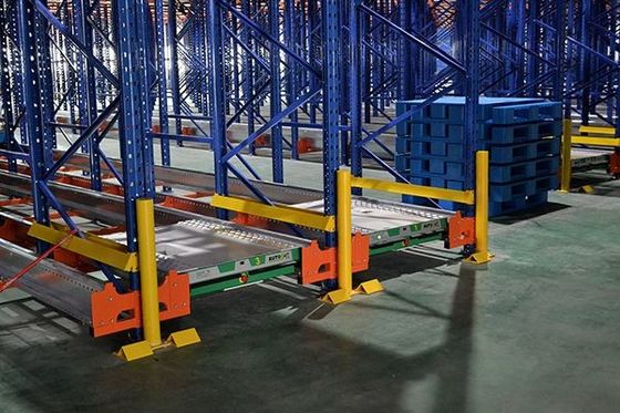 Orange / Blue Shuttle Palet Racking Storage System, Sistem Palet Racking Selektif