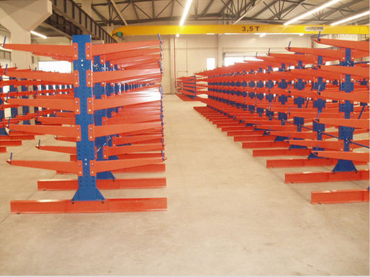 Karbon Steel Cantilever Pallet Racking Double Side Heavy Duty Industri Cantilever Rak