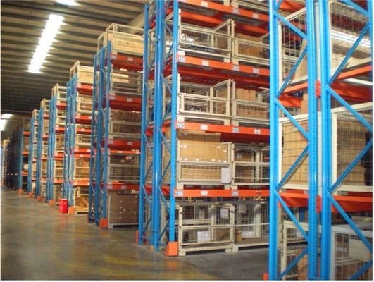Rak palet berat industri yang dapat disesuaikan dengan kedalaman ganda untuk pusat distribusi