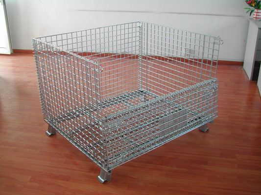 Kontainer Wire Mesh Rustless Steel Cage Lipat Wire Mesh Lipat Tugas berat