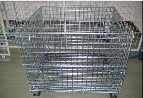 Galvanized Plating Wire Mesh Cage Untuk Penyimpanan Barang Di Gudang
