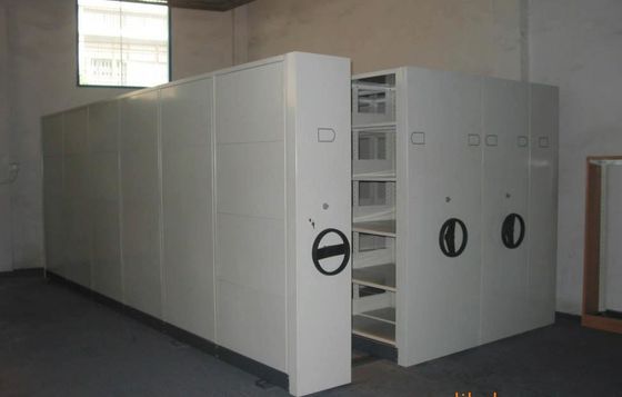 Steel Rolling High Density File Storage Systems Untuk Perpustakaan / Sekolah / Kantor / Bank