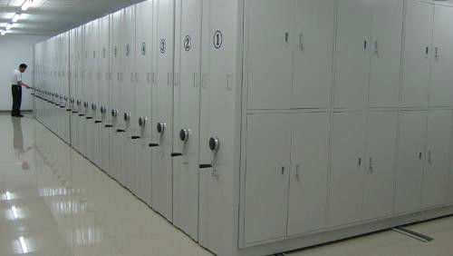 Steel Rolling High Density File Storage Systems Untuk Perpustakaan / Sekolah / Kantor / Bank