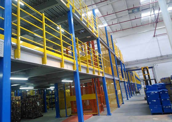 Multi Level Pallet Rack Mendukung Mezzanine, Struktur Baja Mezzanine Lantai