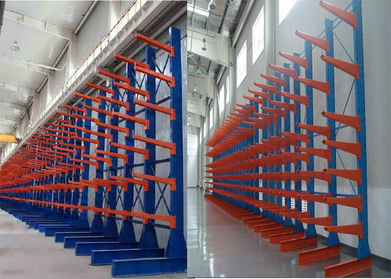 Metal Single Sisi Cantilever Rack Keamanan Heavy Duty Cantilever Rak