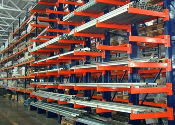 Double Side Struktural Cantilever Pallet Racking Heavy Duty Ukuran yang disesuaikan