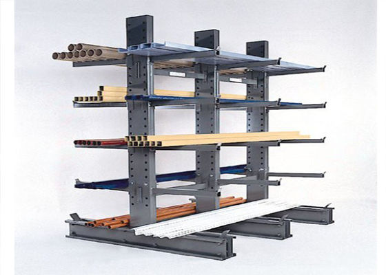 Long Pipes Adjustable Cantilever Pallet Racking System Untuk Gudang Industri
