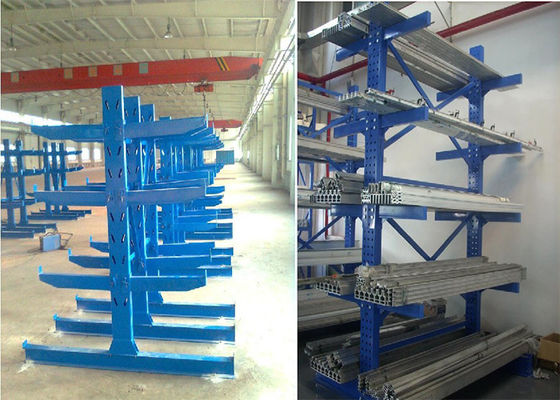 Double Side Cantilever Pallet Racking Rak ukuran yang disesuaikan