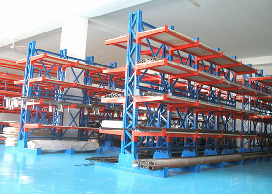 Double Side Cantilever Pallet Racking Rak ukuran yang disesuaikan