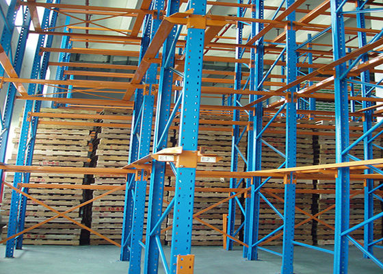 Drive In Industrial Steel Storage Racks Dengan Powder Coat Paint Finish