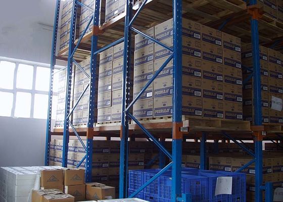 Penggerak Tugas Berat Dalam Rak Palet 1000-4000kg/Level Rak Baja Industri