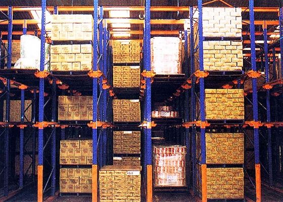 Penggerak Tugas Berat Dalam Rak Palet 1000-4000kg/Level Rak Baja Industri