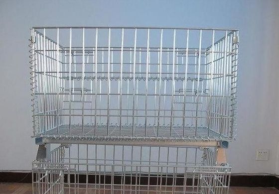 Galvanized Plating Wire Mesh Cage Untuk Penyimpanan Barang Di Gudang
