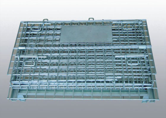 Menumpuk Pengemasan Wire Wire Kontainer, Kontainer Wire Industri Storage Cages