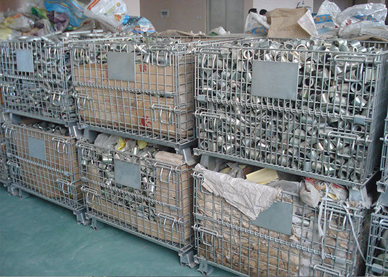 Galvanis Wire Mesh Pallet Cage Lipat Stackable Lipat Pallet Cages