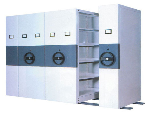 Heavy Duty Cold Roll Steel Moving File Cabinets Sistem Rak Dengan Jalur Lantai