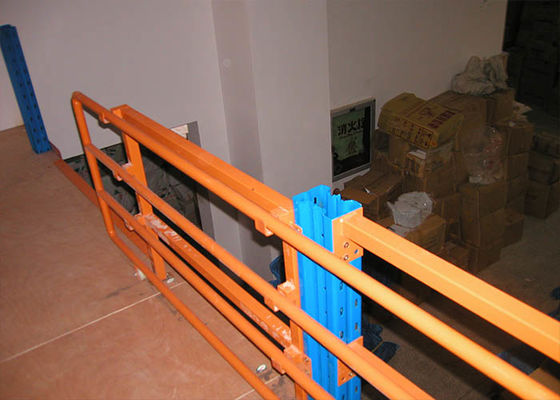2 Tingkat Cold Rolling Industrial Steel Storage Racks Platform Orange / Biru Warna