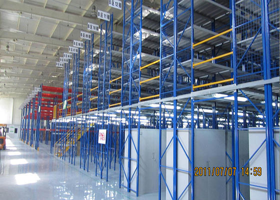 Pallet Rack Mendukung Mezzanine, Gudang Baja Mezzanine Lantai Untuk Penyimpanan