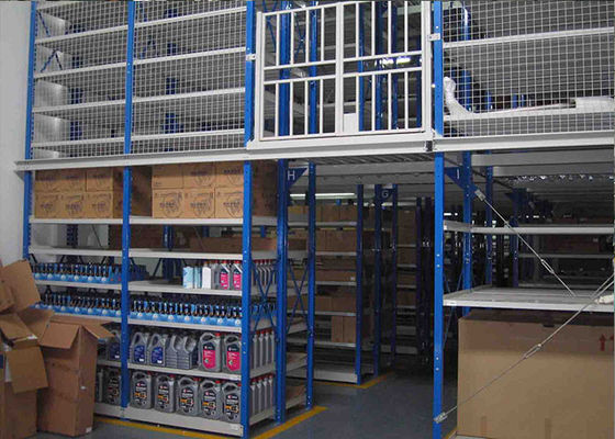 Rack yang didukung Mezzanine Industri Steel Storage Racks Cold Rolled dengan Racking Frame