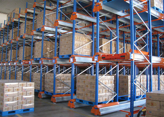 Orange / Blue Shuttle Palet Racking Storage System, Sistem Palet Racking Selektif