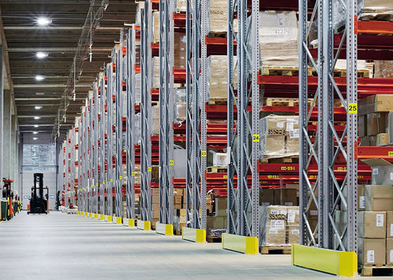 Rack penyimpanan baja industri yang disesuaikan Rack pallet tugas berat yang digulung dingin