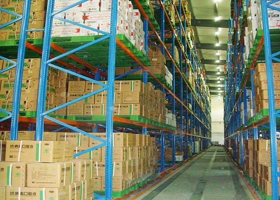 Sistem penyimpanan rak palet baja berat yang dapat disesuaikan untuk gudang