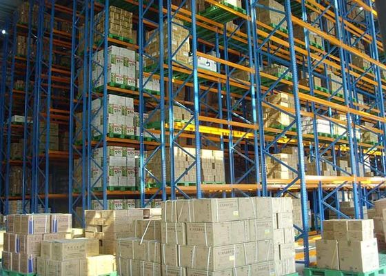 Sistem penyimpanan rak palet baja berat yang dapat disesuaikan untuk gudang