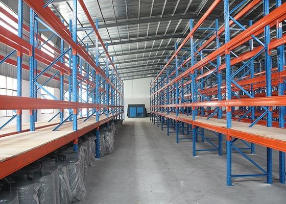 Rak penyimpanan baja industri tugas berat yang disesuaikan untuk gudang besar