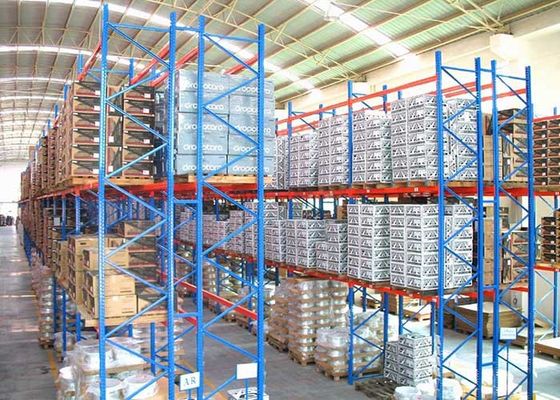 Rack penyimpanan baja industri yang disesuaikan Rack pallet tugas berat yang digulung dingin