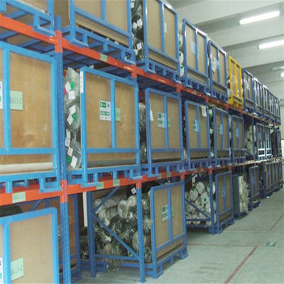 Q235 Kandang Pallet yang dapat ditumpuk Industri Kontainer penyimpanan Metal Mesh
