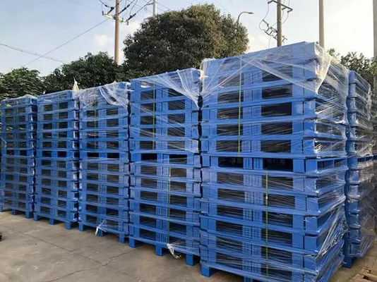 Gudang Logam Euro Palet, Palet Baja Tumpuk Sistem Rak Penyimpanan Baja