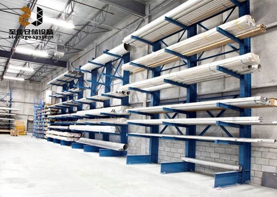 Sistem Rak Cantilever Kayu Powder Coating Warehouse Produsen Rak Cantilever