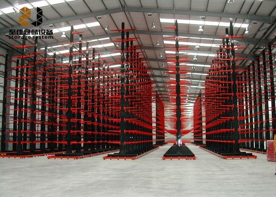 Sistem Rak Cantilever Kayu Powder Coating Warehouse Produsen Rak Cantilever