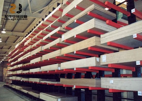 Sistem Rak Cantilever Kayu Powder Coating Warehouse Produsen Rak Cantilever