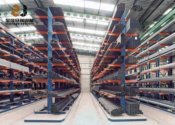 Powder Coating 300-1800mm Arm Dengan Safelock Cantilever Racking System