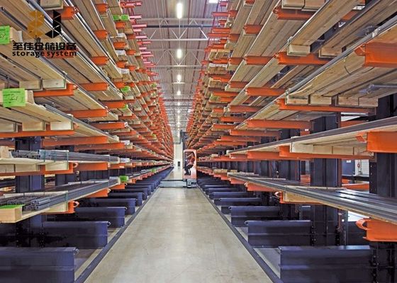 Powder Coating 300-1800mm Arm Dengan Safelock Cantilever Racking System